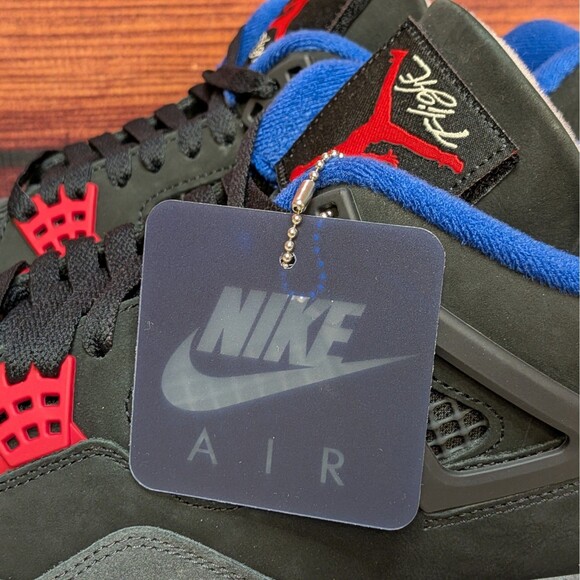 Nike Air Jordan 4 Retro Rare Air Men's 10.5 Black Red Blue FV5029-003 B-grade - Picture 4 of 11